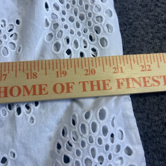 Michael Stars white eyelet button front Top Summer Sz M cottagecore - Picture 11 of 11